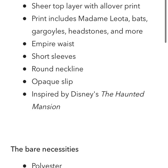 Nwt Disney haunted mansion dress size small - Picture 3 of 3